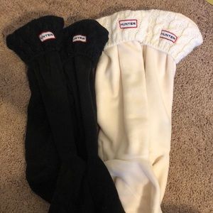 Hunter Boot Socks (Black and Cream)